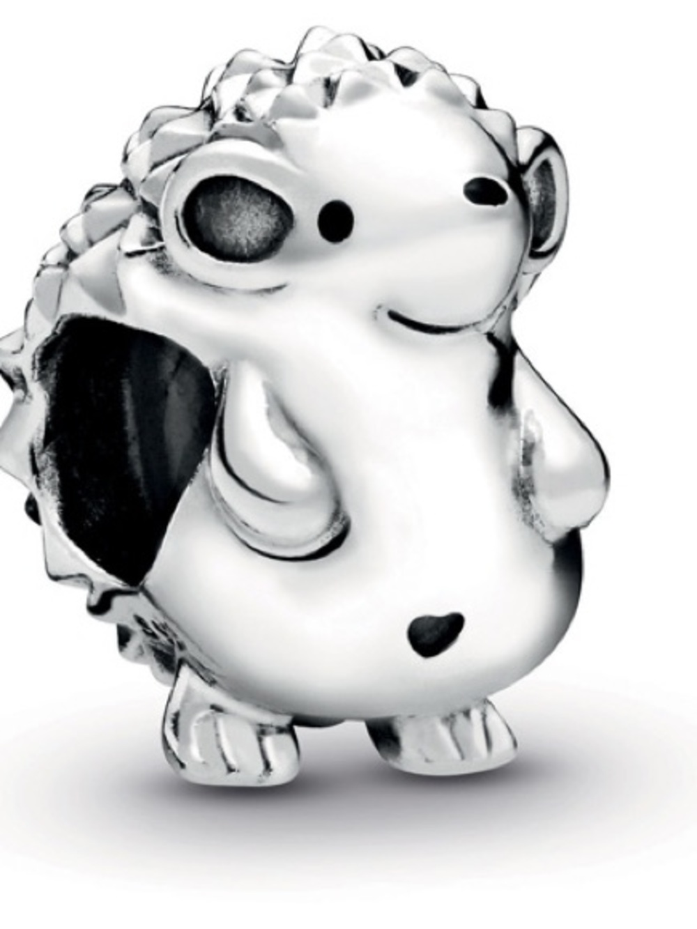 Pandora Silver Hedgehog Charm with Heart Accent